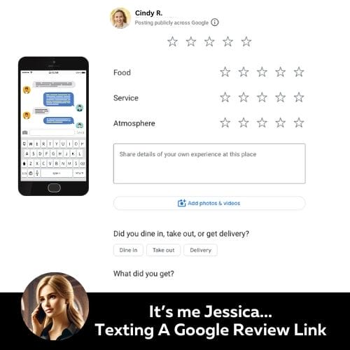 AI Hostess Pizzeria Text Google Review Link 2